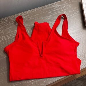 Vibrant Red Sleeveless Top